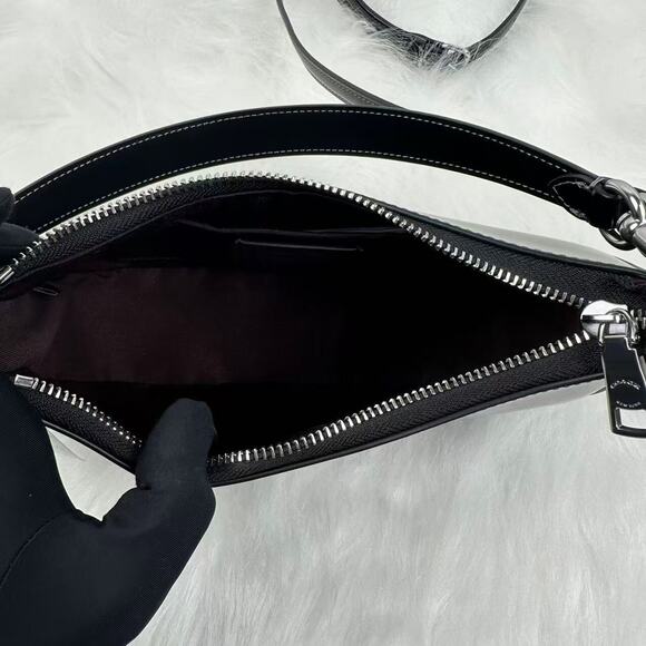 Coach Teri Shoulder Bag Crossbody In Leather Silver/Black CV938 NWT - Picture 8 of 9